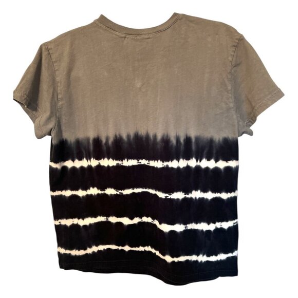 Fresh Produce Women's Gray Blue Tie Dyed Print V- Neck T Shirt Size Small - Picture 2 of 3